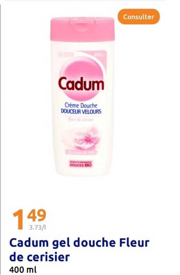 Cadum gel douche Fleur de cerisier