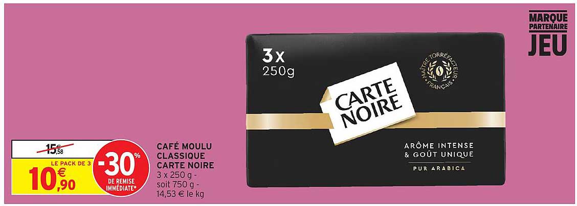 CAFÉ MOULU CLASSIQUE CARTE NOIRE