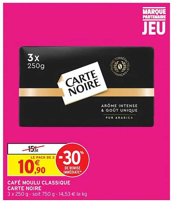 CAFÉ MOULU CLASSIQUE CARTE NOIRE