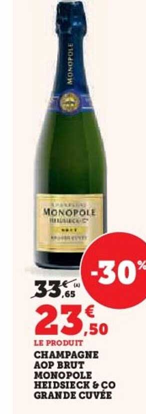 CHAMPAGNE AOP BRUT MONOPOLE HEIDSIECK & CO GRANDE CUVÉE