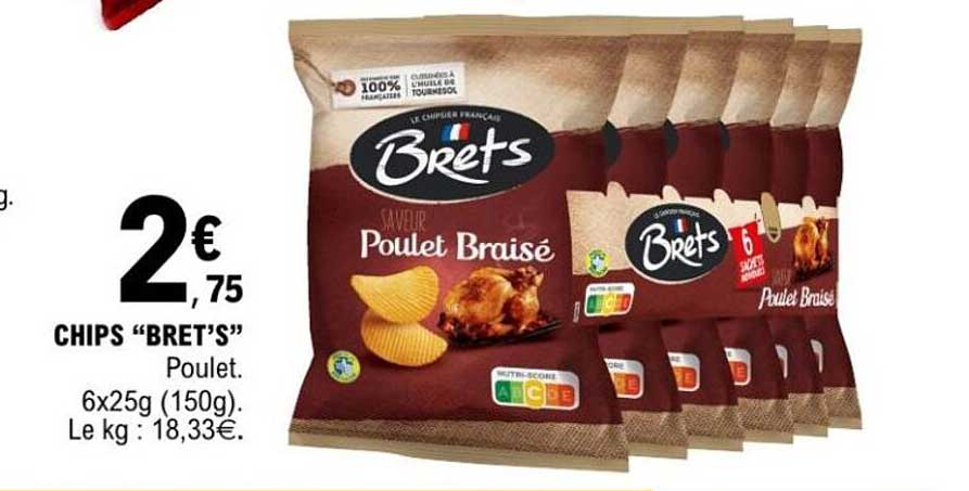CHIPS "BRET'S" Poulet Braisé