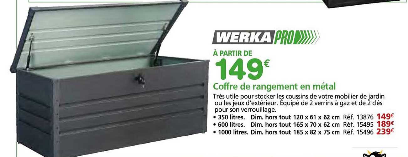 Coffre de rangement en métal