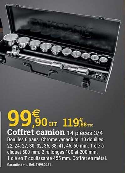 Coffret camion 14 pièces 3/4