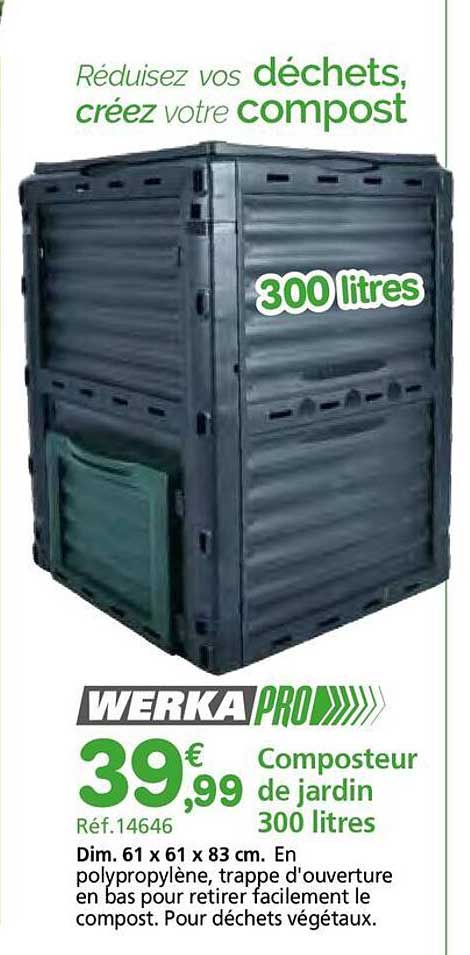 Composteur de jardin 300 litres