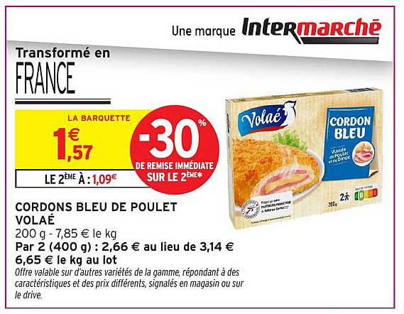 CORDONS BLEU DE POULET VOLAÉ