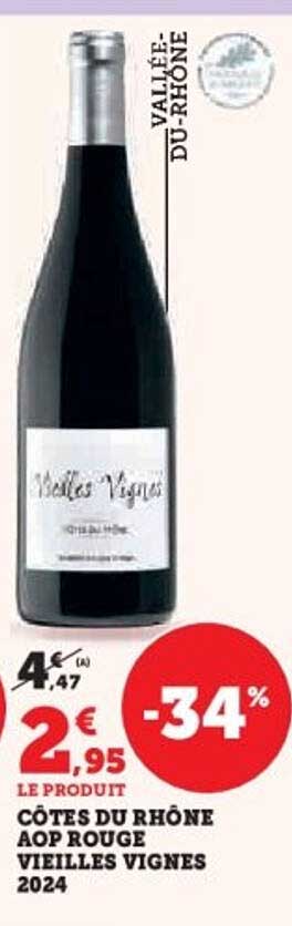 CÔTES DU RHÔNE AOP ROUGE VIEILLES VIGNES 2024