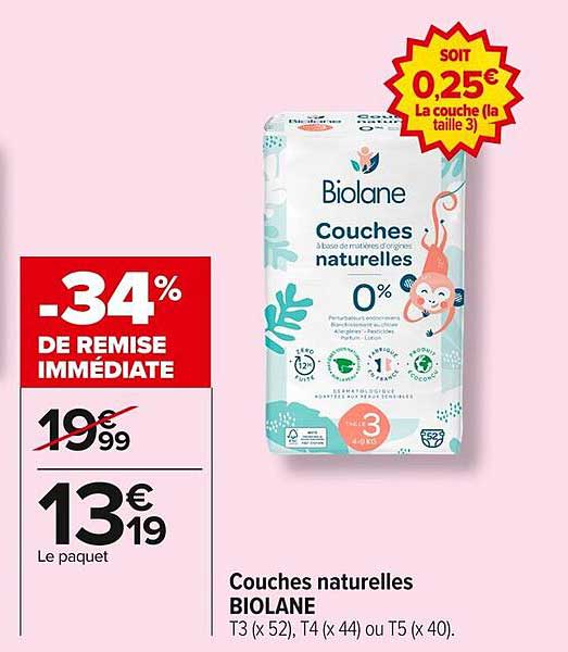 Couches naturelles BIOLANE