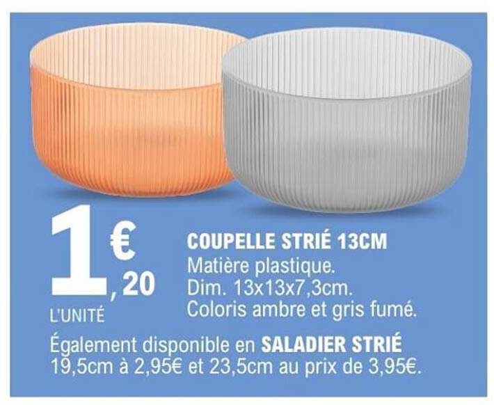 COUPELLE STRIÉ 13CM