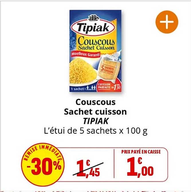 Couscous Sachet cuisson TIPIAK