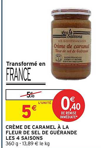 CRÈME DE CARAMEL À LA FLEUR DE SEL DE GUÉRANDE LES 4 SAISONS