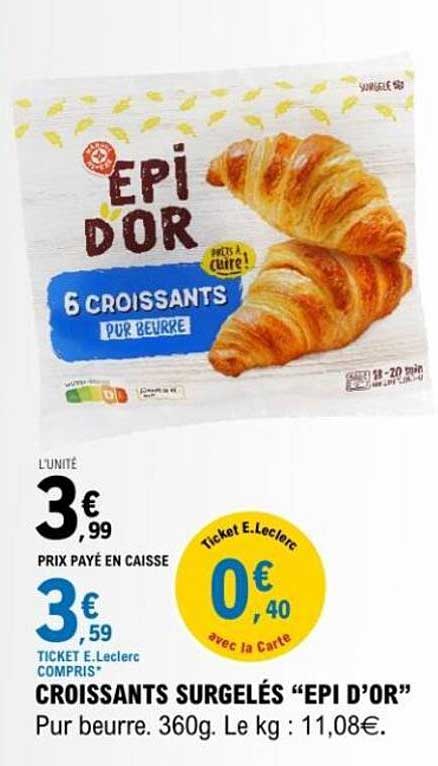CROISSANTS SURGELÉS “EPI D’OR”