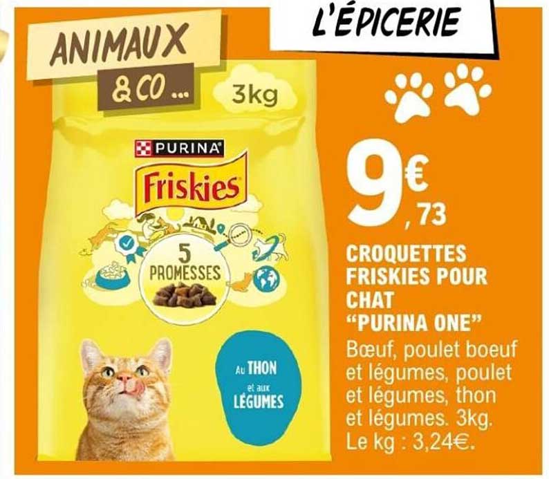 CROQUETTES FRISKIES POUR CHAT "PURINA ONE"