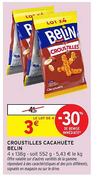 CROUSTILLES CACAHUÈTE BELIN