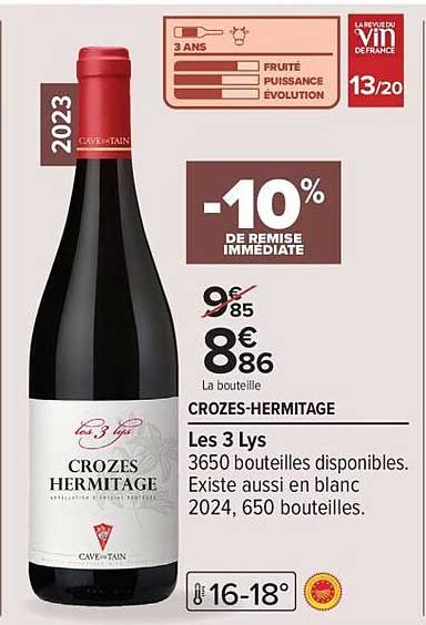CROZES-HERMITAGE Les 3 Lys
