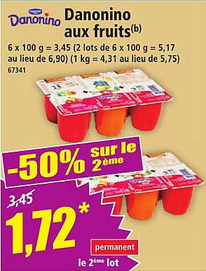 Danonino aux fruits