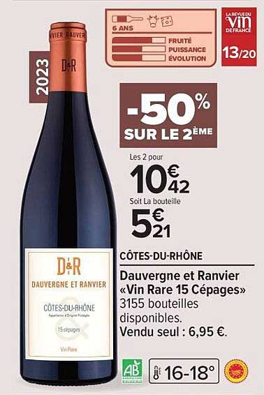 Dauvergne et Ranvier « Vin Rare 15 Cépages »