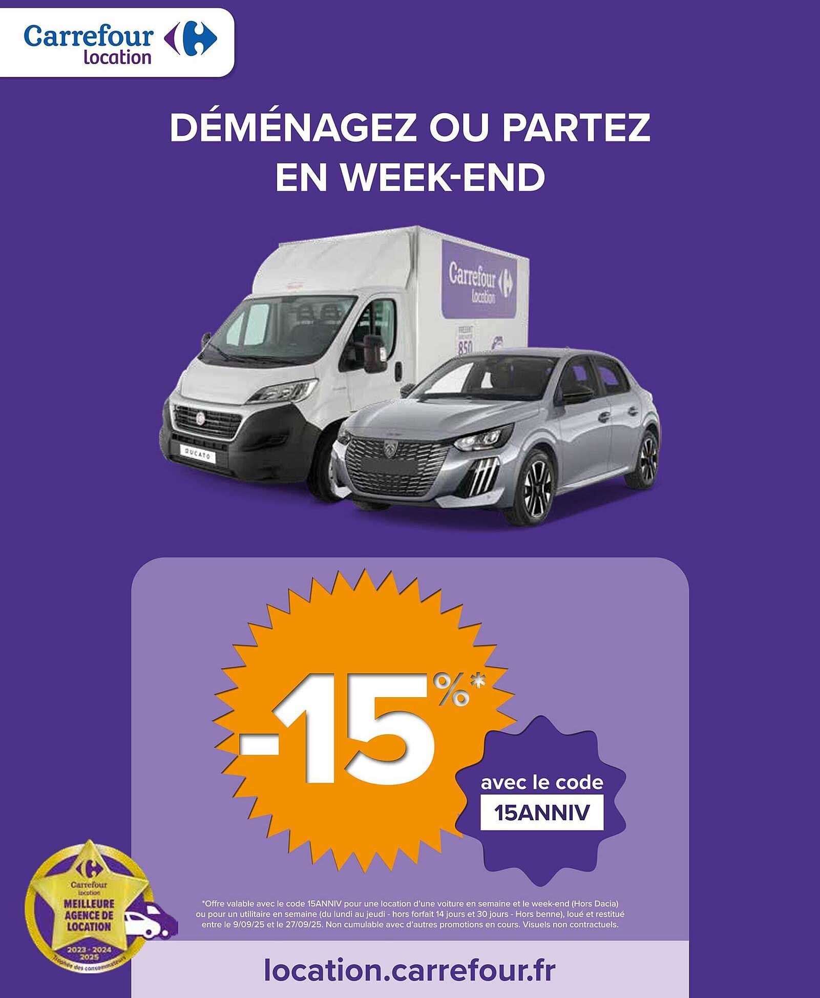 DÉMÉNAGEZ OU PARTEZ EN WEEK-END