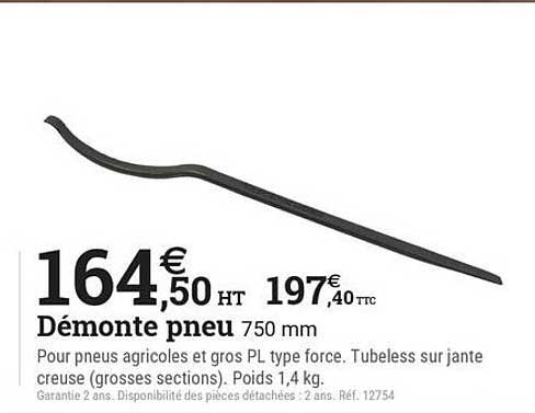 Démonte pneu 750 mm