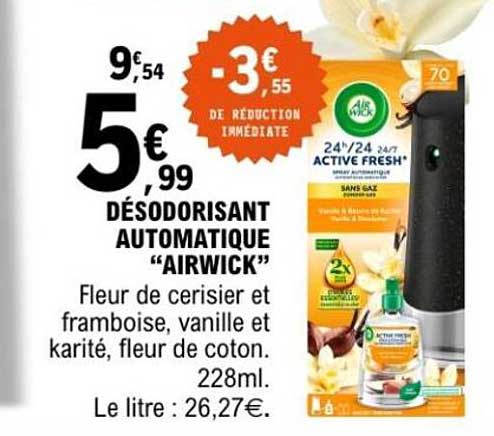 DÉSODORISANT AUTOMATIQUE "AIRWICK"