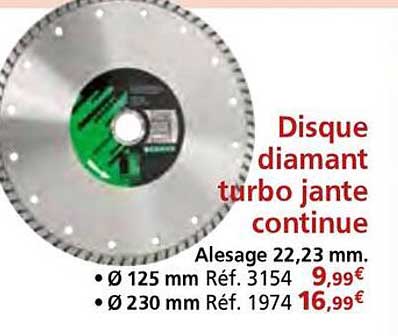 Disque diamant turbo jante continue