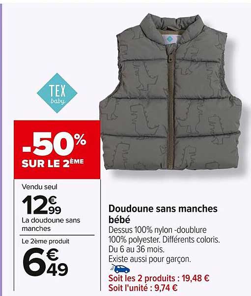 Doudoune sans manches bébé