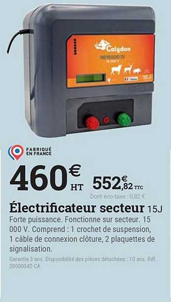 Électrificateur secteur 15J