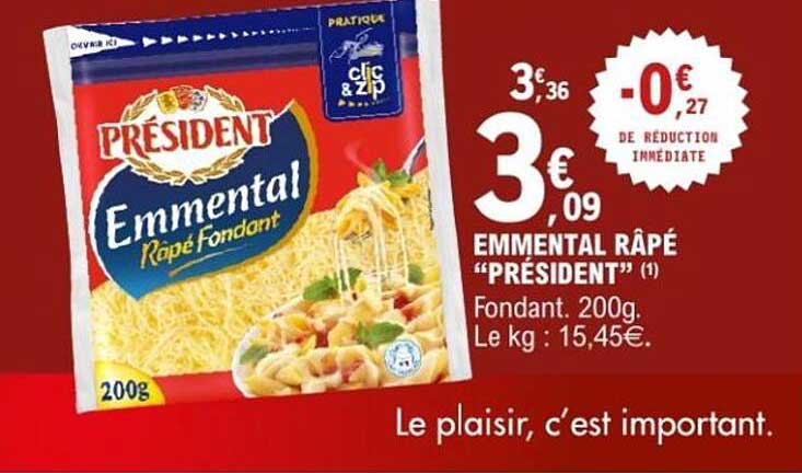 EMMENTAL RÂPÉ "PRÉSIDENT"