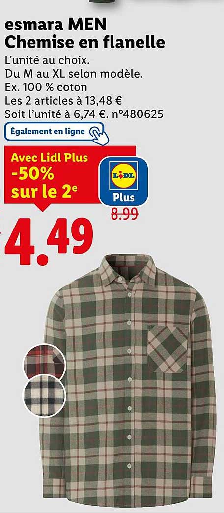 esmar MEN Chemise en flanelle