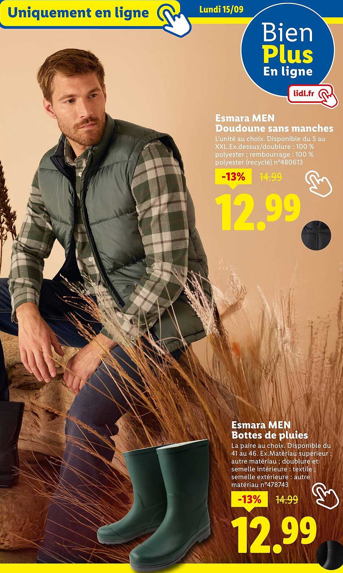 Esmara MEN Doudoune sans manches