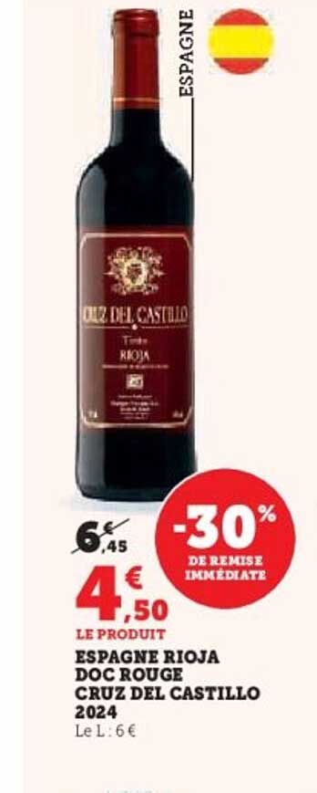 ESPAGNE RIOJA DOC ROUGE CRUZ DEL CASTILLO 2024