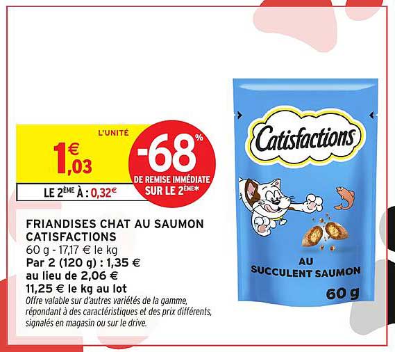 FRIANDISES CHAT AU SAUMON CATISFACTIONS
