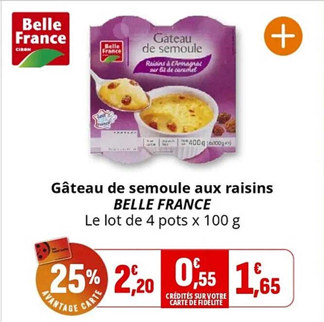 Gâteau de semoule aux raisins