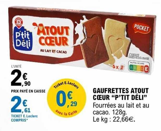 GAUFRETTES ATOUT COEUR “P’TIT DÉLI”