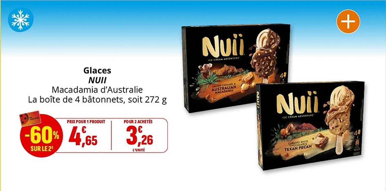 Glaces NUII Macadamia d’Australie