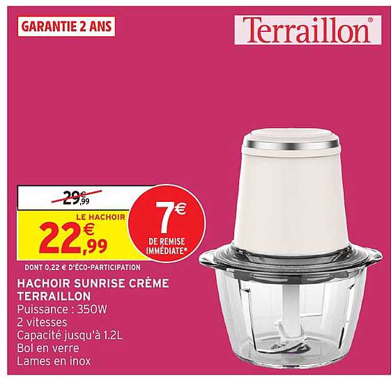 HACHOIR SUNRISE CRÈME TERRAILLON