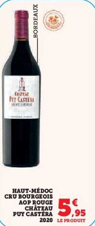 HAUT-MÉDOC CRU BOURGEOIS AOP ROUGE CHÂTEAU PUY CASTERA 2020