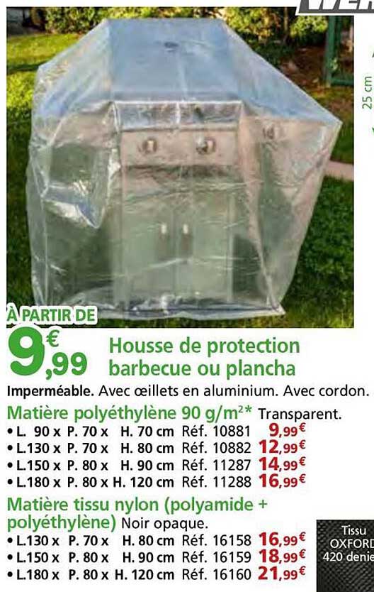Housse de protection barbecue ou plancha