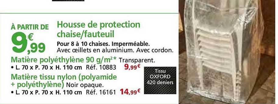 Housse de protection chaise/fauteuil