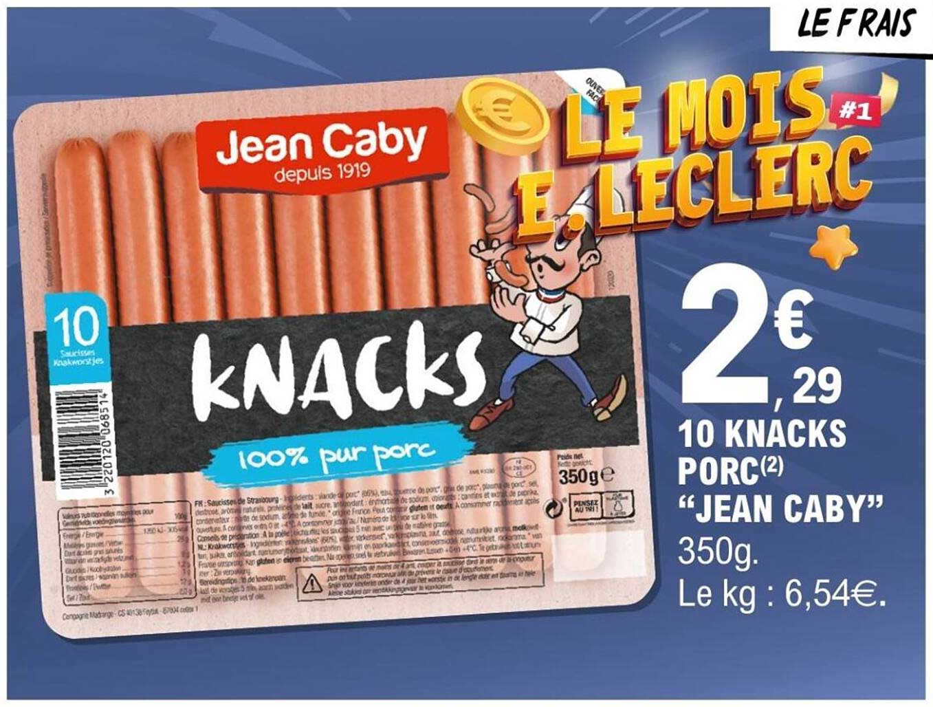 Knacks 100% pur porc - Jean Caby