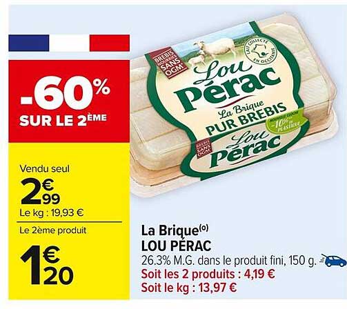 La Brique Lou Pérac -60% sur le 2ème