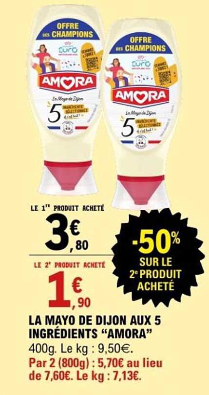 LA MAYO DE DIJON AUX 5 INGRÉDIENTS "AMORA"
