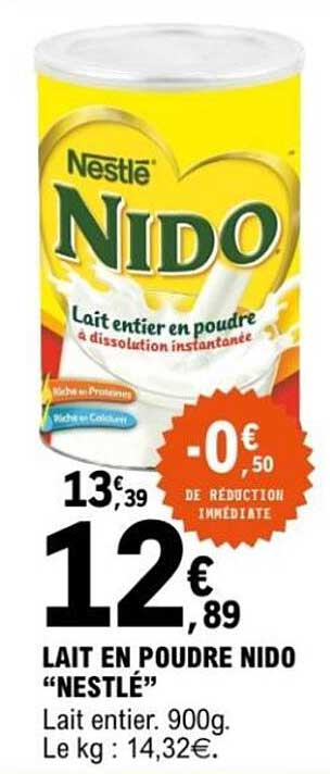 LAIT EN POUDRE NIDO "NESTLÉ"