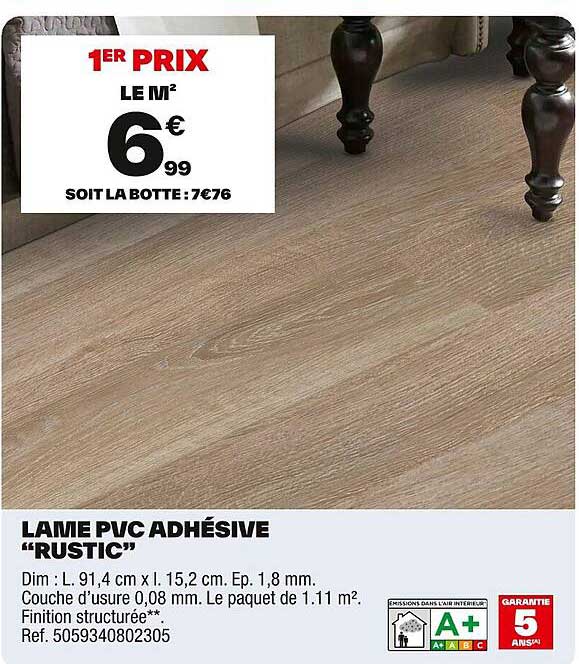 LAME PVC ADHÉSIVE "RUSTIC"