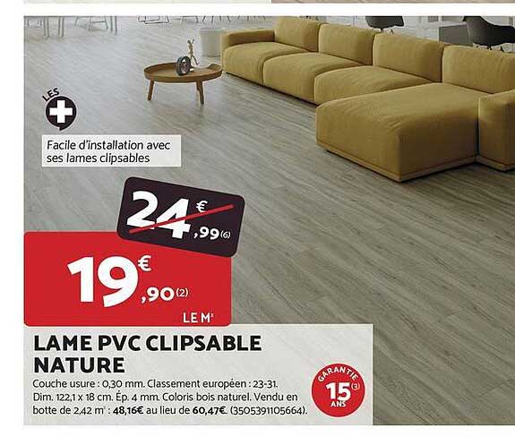 LAME PVC CLIPSABLE NATURE