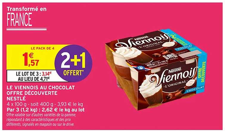 LE VIENNOIS AU CHOCOLAT OFFRE DÉCOUVERTE NESTLÉ