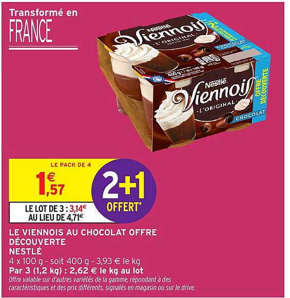 LE VIENNOIS AU CHOCOLAT OFFRE DÉCOUVERTE NESTLÉ