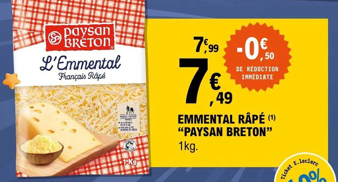 L'Emmental Français Râpé "Paysan Breton"