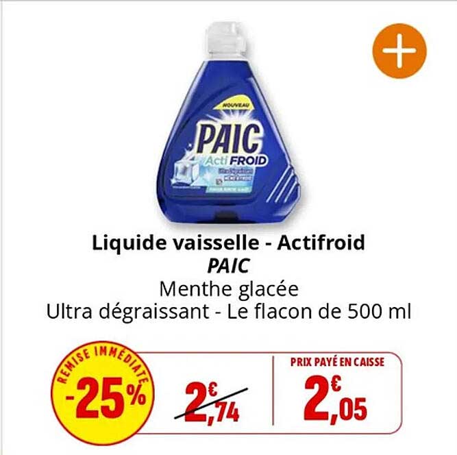 Liquide vaisselle - Actifroid PAIC