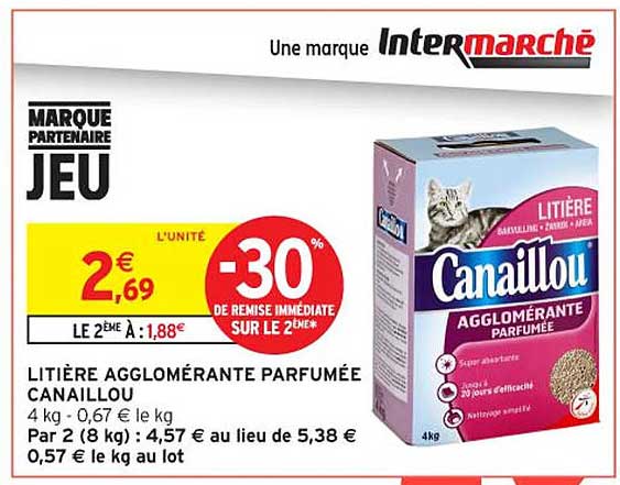 LITIÈRE AGGLOMÉRANTE PARFUMÉE CANAILLOU
