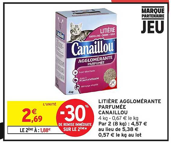 LITIÈRE AGGLOMÉRANTE PARFUMÉE CANAILLOU